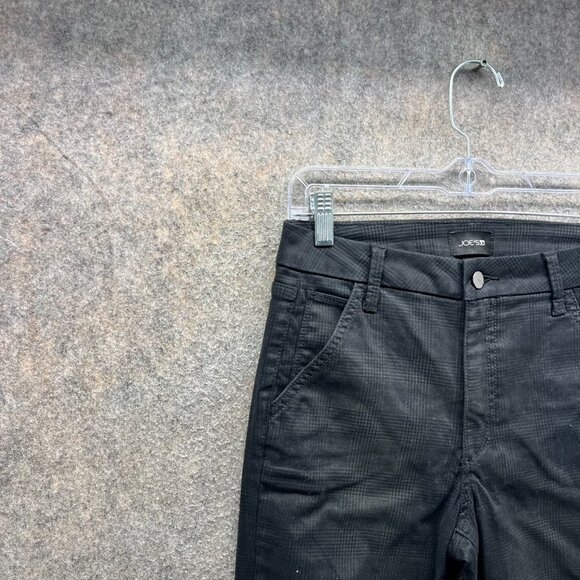 Joe’s Jeans Honey Pants Women 28 Black High Rise Curvy Skinny Ankle Houndstooth - Picture 9 of 10